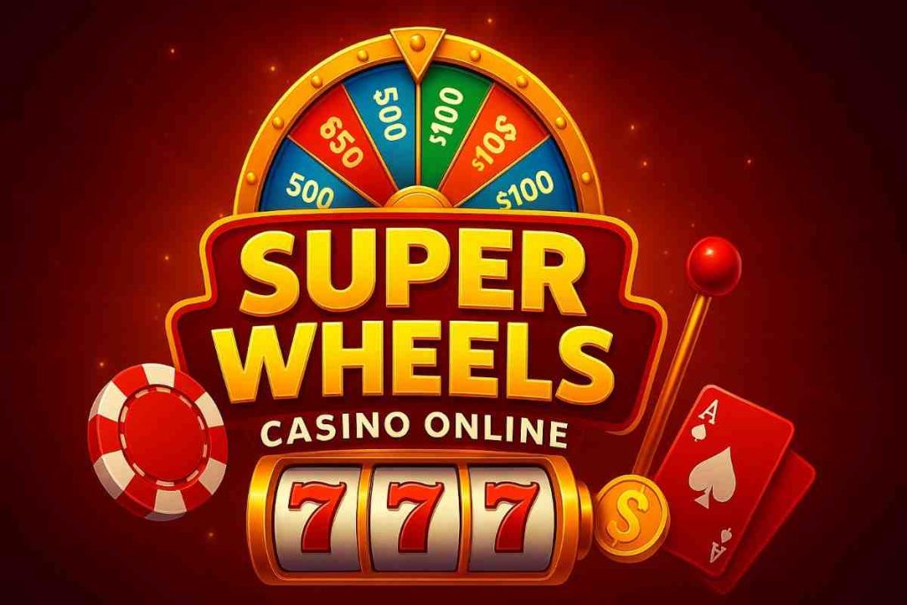 Super Wheels Casino 888roxo mostrando roda da fortuna e prêmios